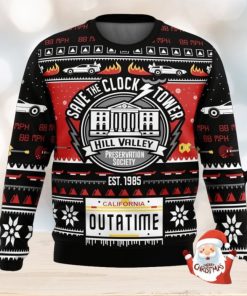 Save The Clock Tower Back To The Future 3D Ugly Christmas Sweater Christmas Gift For Men And Women