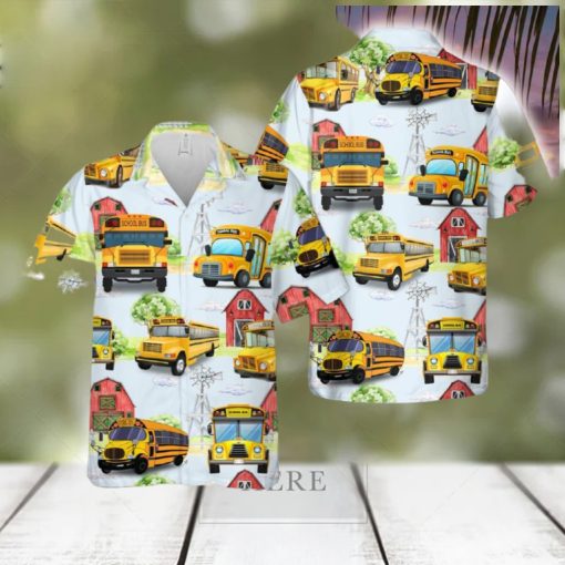 School Bus Hawaiian Shirt