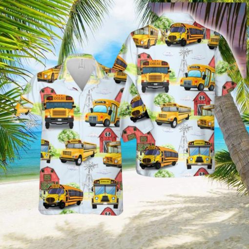 School Bus Hawaiian Shirt