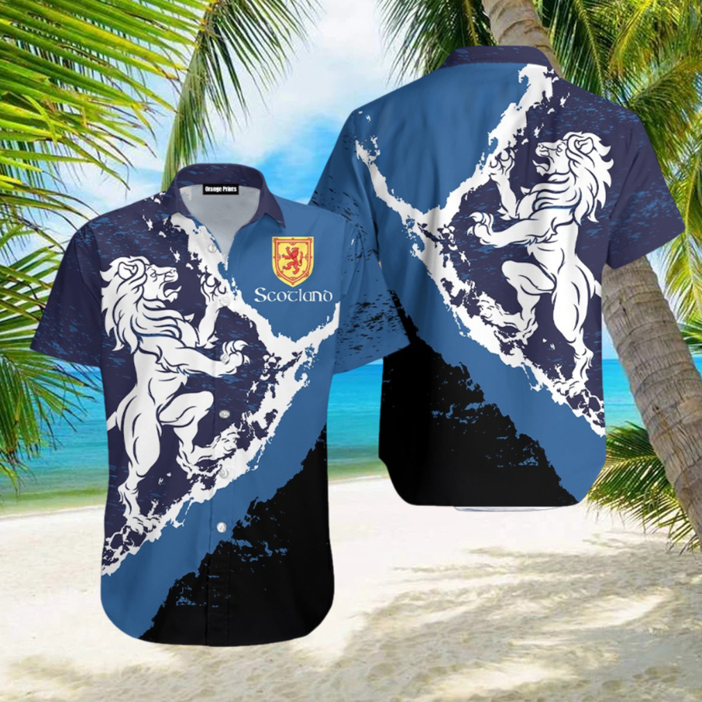 Scottish Lion Blue Aloha Hawaiian Shirts For Men And Women Scottish Lion Blue Aloha Hawaiian Shirts For Men And Women
