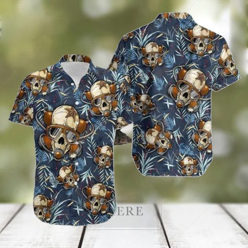 Scuba Diving Skull Aloha Hawaiian Shirt Style Gift For Men Women