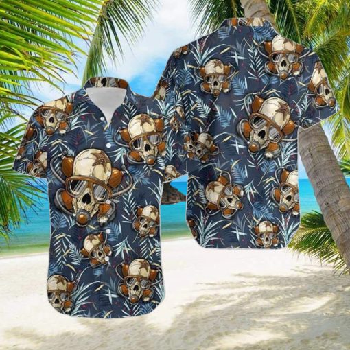 Scuba Diving Skull Aloha Hawaiian Shirt Style Gift For Men Women