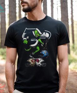 Seahawks Merch The Grinch Seattle Seahawks Stomp On NFL Teams Christmas T Shirt