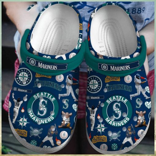 Seattle Mariners Baseball team MLB Sport Crocs Clogs Shoes Comfortable