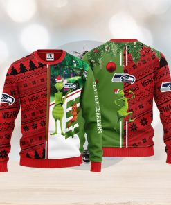 Seattle Seahawks Grinch & Scooby Doo Christmas Ugly Sweater