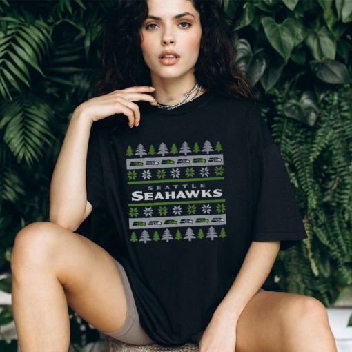 Seattle Seahawks Holiday Christmas Tree T Shirt