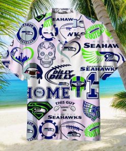 Seattle Seahawks Logo Hawaiian Shirt 3D All Over Print, Men, Women