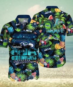 Seattle Seahawks NFL Flower Full Printing Unisex Hawaiian Shirt