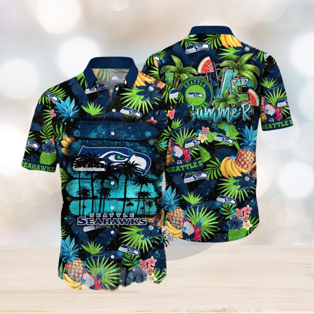 Seattle Seahawks NFL Flower Full Printing Unisex Hawaiian Shirt Seattle Seahawks NFL Flower Full Printing Unisex Hawaiian Shirt