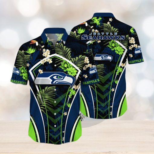 Seattle Seahawks NFL Hawaiian Shirt Warm Breezes Soccer Match Shirts