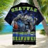 Personalized CFL Calgary Stampeders Heart Pattern Valentines Day 3D Hawaiian Shirt Gift For Fans