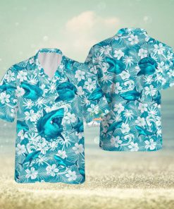 Shark Teal Hawaiian Shirt