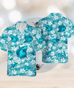 Shark Teal Hawaiian Shirt