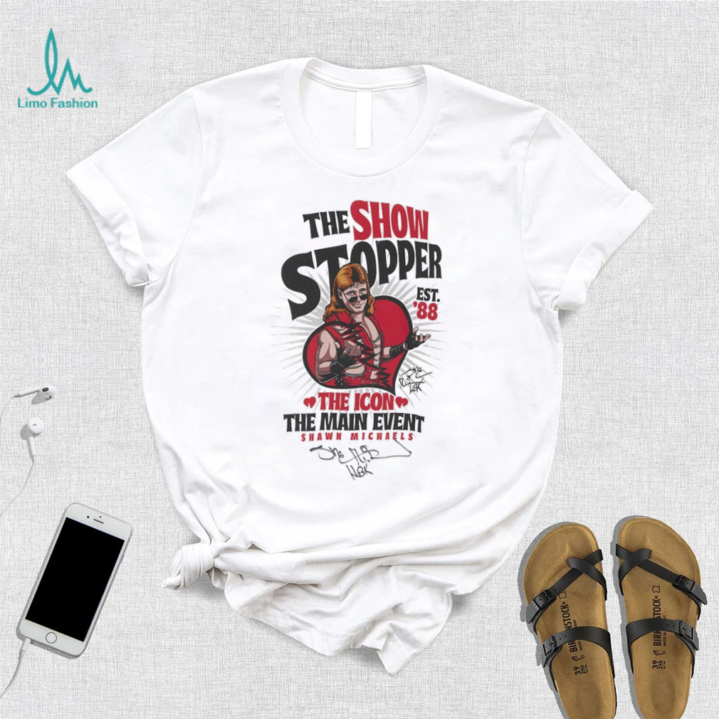 Shawn Michaels WWE Autographed The Show Stopper White Ringer T Shirt Shawn Michaels WWE Autographed The Show Stopper White Ringer T Shirt