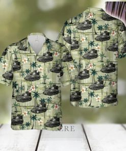 Sherman M4E8 HVSS 105mm 711th Tank Battalion U.S. Army Okinawa 1945 Hawaiian Shirt