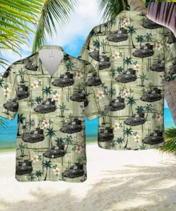 Sherman M4E8 HVSS 105mm 711th Tank Battalion U.S. Army Okinawa 1945 Hawaiian Shirt