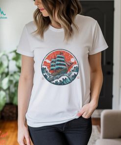 Ship Amidst Waves Classic T Shirt