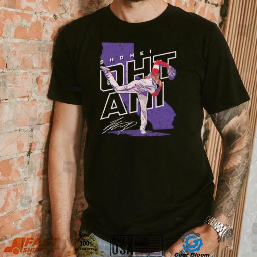 Shohei Ohtani Los Angeles Angels Player Map signature shirt