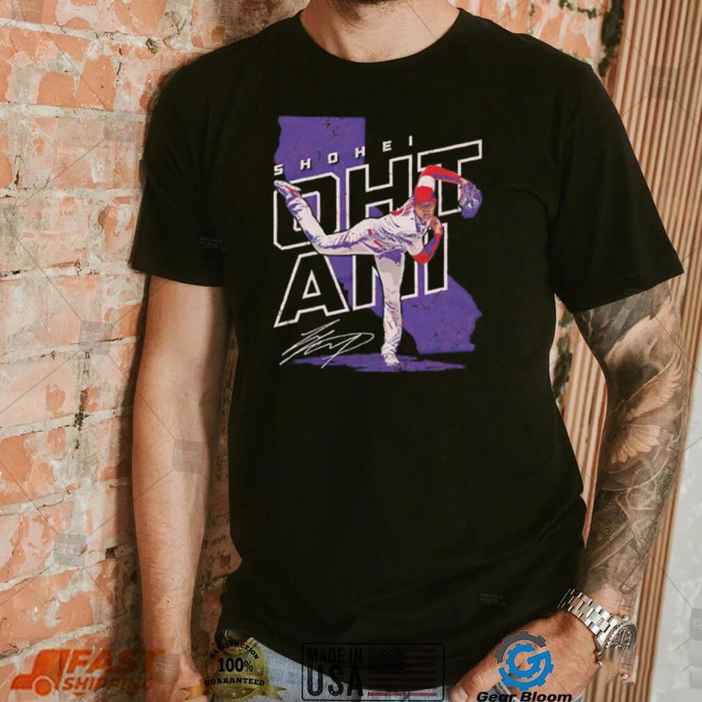 Shohei Ohtani Los Angeles Angels Player Map signature shirt Shohei Ohtani Los Angeles Angels Player Map signature shirt