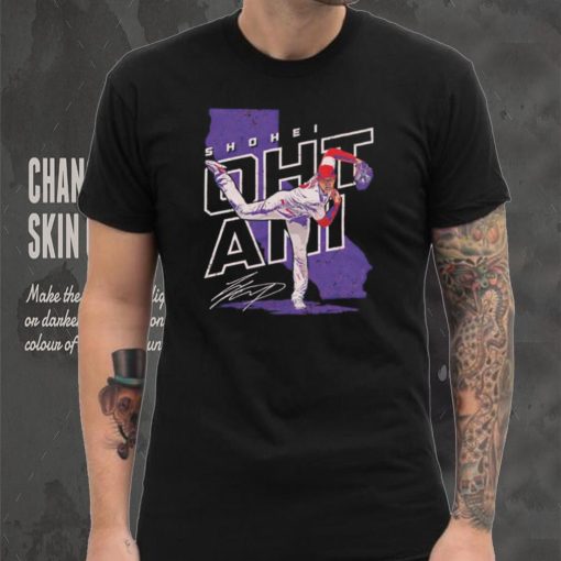 Shohei Ohtani Los Angeles Angels Player Map signature shirt