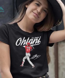 Shohei Ohtani Los Angeles Angels Score signature shirt