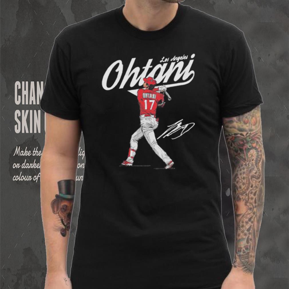 Shohei Ohtani Los Angeles Angels Score signature shirt Shohei Ohtani Los Angeles Angels Score signature shirt