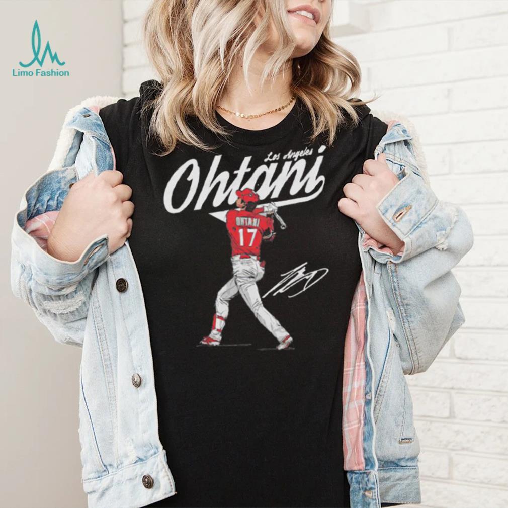 Shohei Ohtani Los Angeles Angels Score signature shirt Shohei Ohtani Los Angeles Angels Score signature shirt