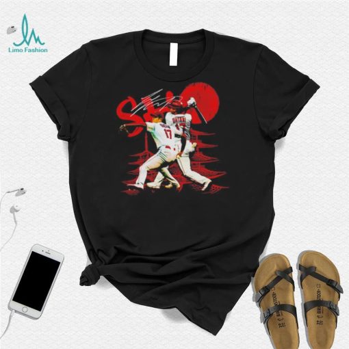 Shohei Ohtani Los Angeles Angels Sho Dual signature T shirt
