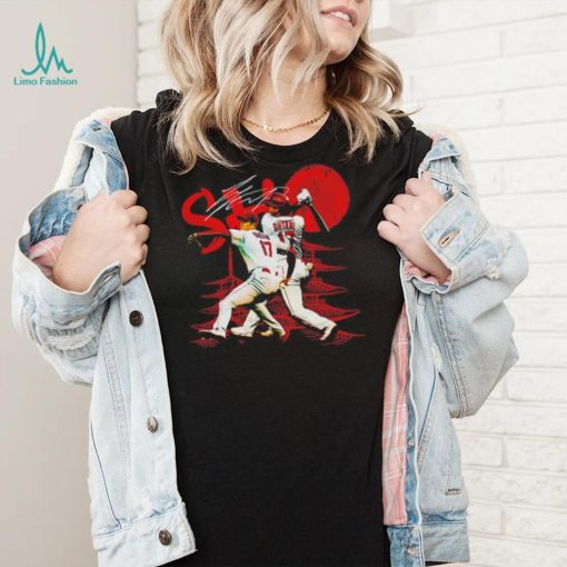 Shohei Ohtani Los Angeles Angels Sho Dual signature T shirt