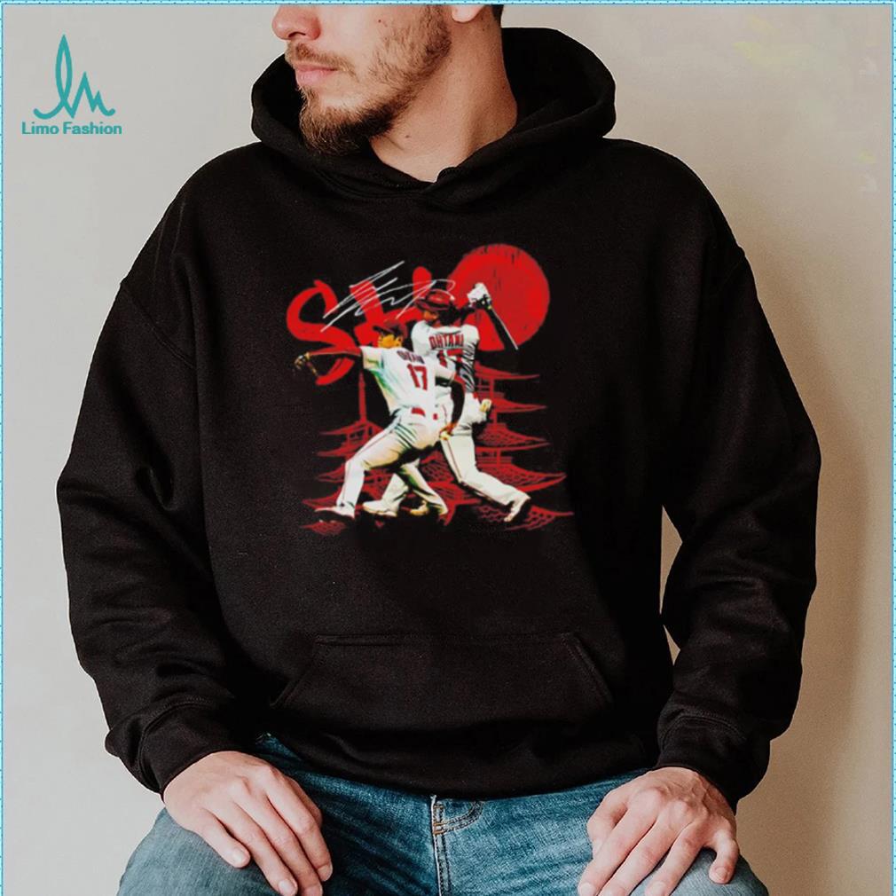 Shohei Ohtani Los Angeles Angels Sho Dual signature T shirt Shohei Ohtani Los Angeles Angels Sho Dual signature T shirt