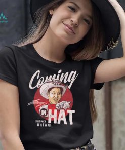Shohei Ohtani Los Angeles Angels coming in hat signature shirt