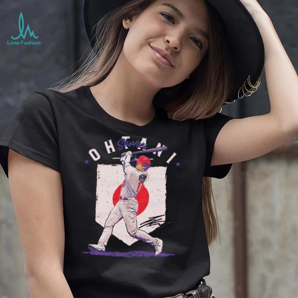 Shohei Ohtani Los Angeles Angels country flag signature shirt Shohei Ohtani Los Angeles Angels country flag signature shirt