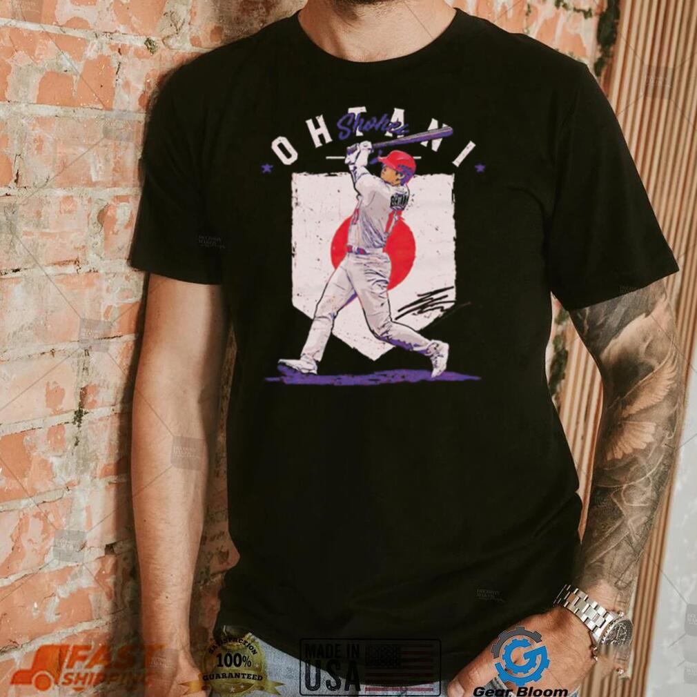 Shohei Ohtani Los Angeles Angels country flag signature shirt Shohei Ohtani Los Angeles Angels country flag signature shirt