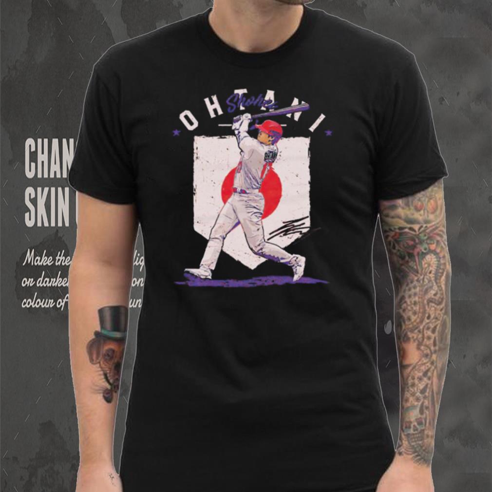 Shohei Ohtani Los Angeles Angels country flag signature shirt Shohei Ohtani Los Angeles Angels country flag signature shirt