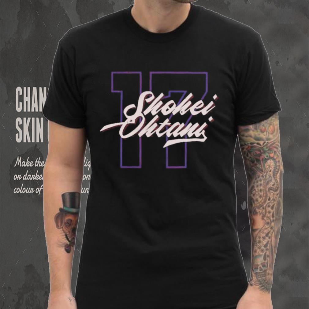 Shohei Ohtani Los Angeles Angels number script shirt Shohei Ohtani Los Angeles Angels number script shirt