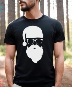 Shop4Ever Kids Hipster Santa with Glasses Christmas Graphic Child's Youth T Shirt