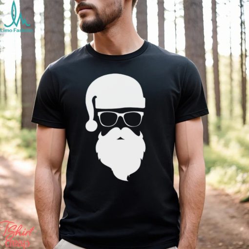 Shop4Ever Kids Hipster Santa with Glasses Christmas Graphic Child’s Youth T Shirt