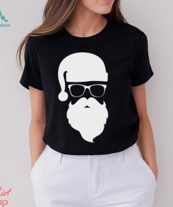 Shop4Ever Kids Hipster Santa with Glasses Christmas Graphic Child's Youth T Shirt