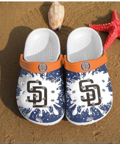 Show Team Spirit San Diego Padres Inspired Artistry Unique Clog Footwear Design