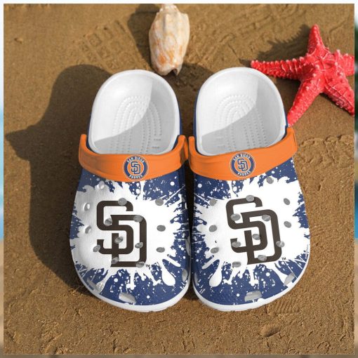 Show Team Spirit San Diego Padres Inspired Artistry Unique Clog Footwear Design