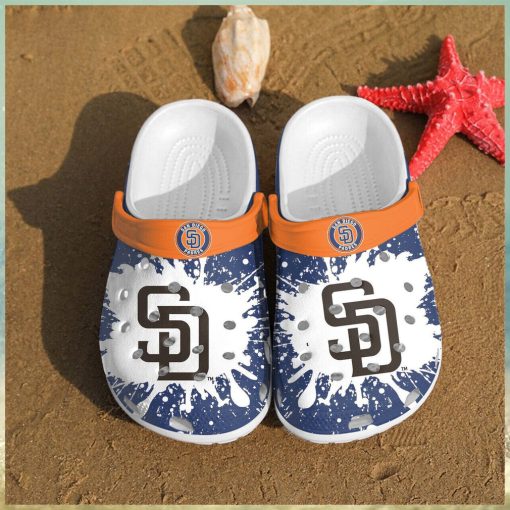 Show Team Spirit San Diego Padres Inspired Artistry Unique Clog Footwear Design