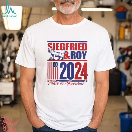 Siegfried and roy 2024 pride in America tiger America flag shirt