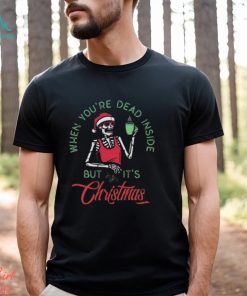 Skeleton hot coffee chillin christmas when you’re dead inside but it’s christmas design png shirt