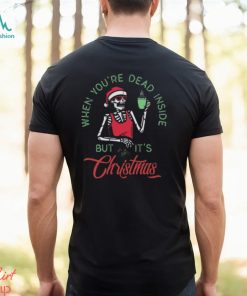 Skeleton hot coffee chillin christmas when you’re dead inside but it’s christmas design png shirt