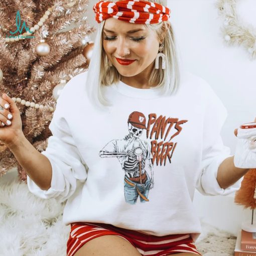 Skeleton pants beer shirt