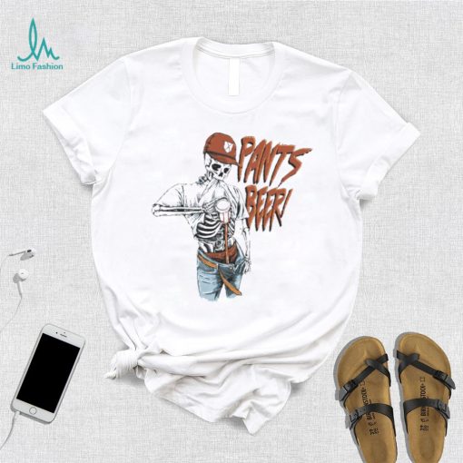 Skeleton pants beer shirt