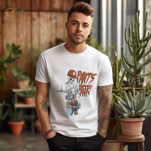 Skeleton pants beer shirt