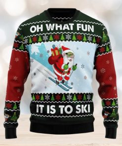 Skiing Oh What Fun Ugly Christmas Sweater