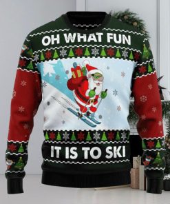 Skiing Oh What Fun Ugly Christmas Sweater