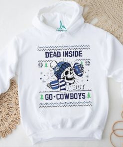 Skull Dead Inside But Go Dallas Cowboys Christmas T shirt